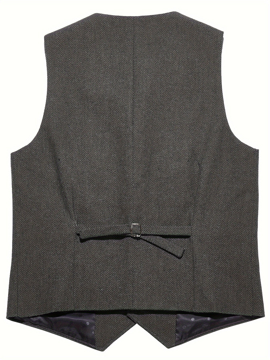 Close-up of buttons and fabric texture on a men's tailored waistcoat