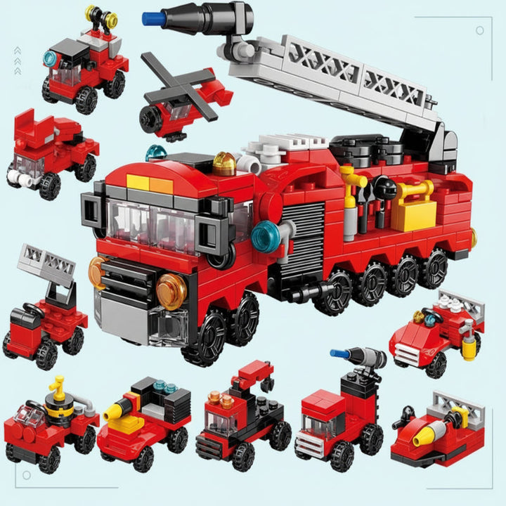 Kids construction set hobby kit featuring diverse plastic building blocks shapes