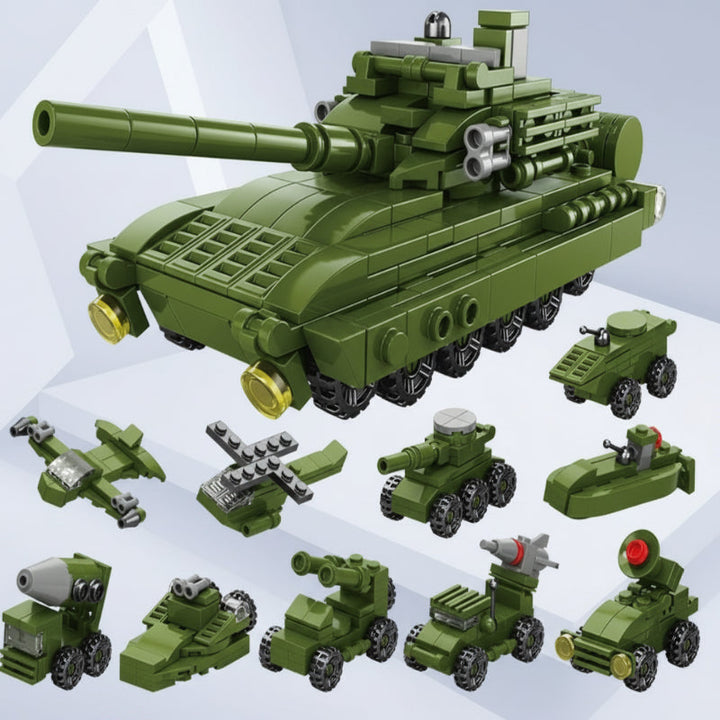 Educational building blocks set arranged for creative play and kids skill development