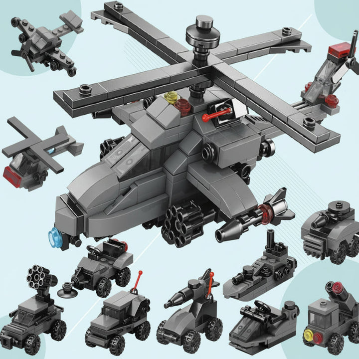 Close-up of plastic building blocks showing interlocking pieces in a construction set