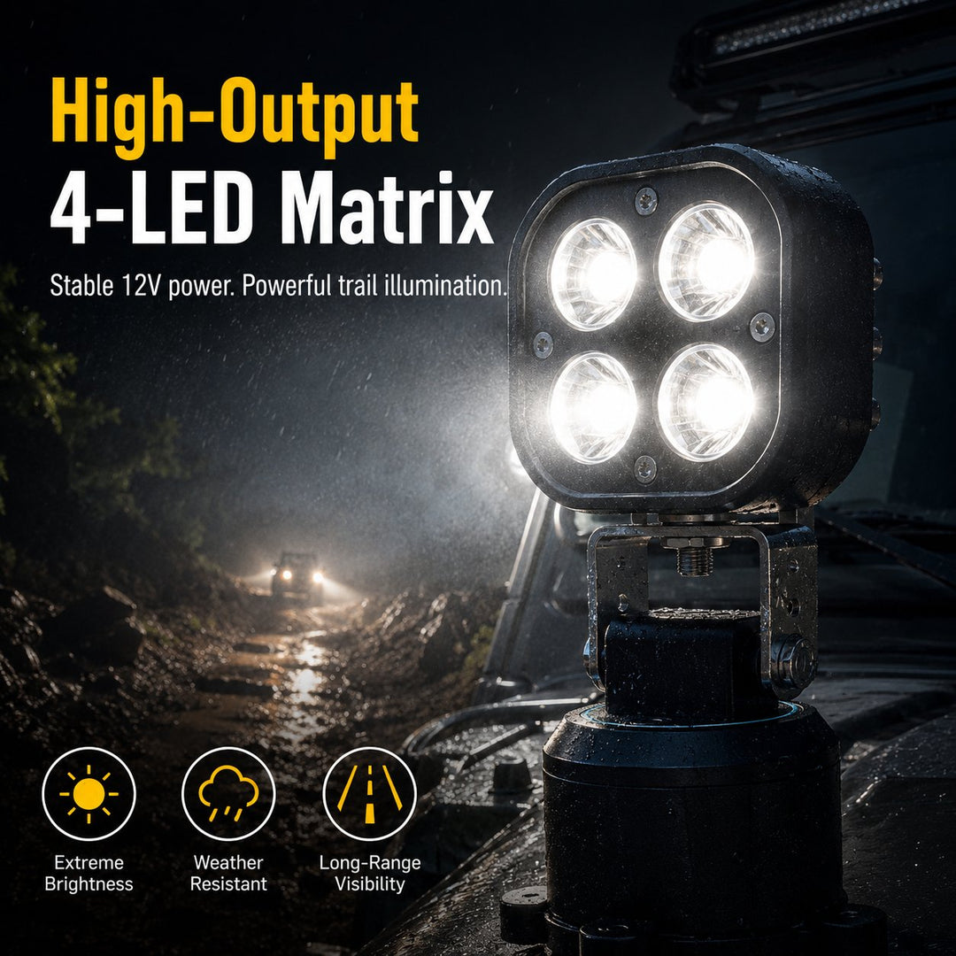 Compact camping light illuminating a tent interior during a weekend trip
