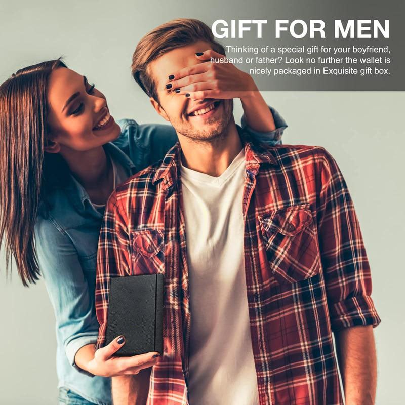Close-up of secure RFID blocking technology in mens wallet
