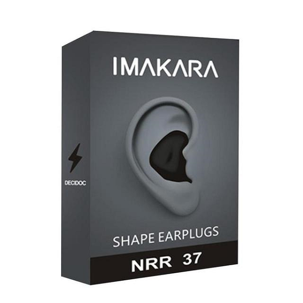Unisex reusable noise-isolating earplugs for sleep and focus in a compact carry case