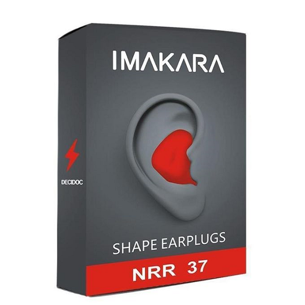 Close-up of soft silicone sound control earplugs designed for travel and work concentration