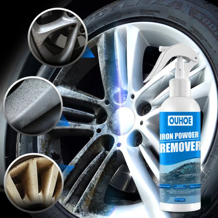 Close-up of rust remover liquid restoring a rusted metal part