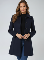 Rosa | Women’s Single-Breasted Long Coat