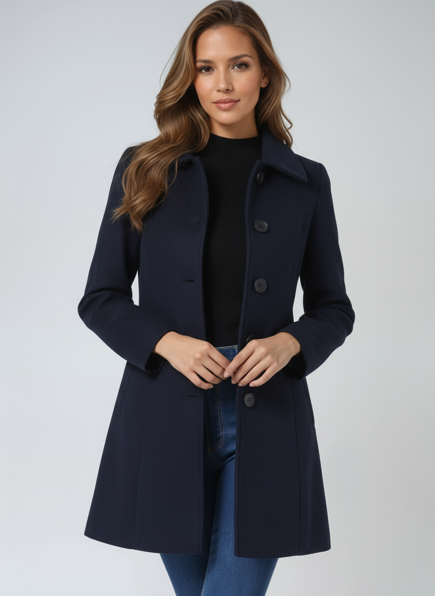 Rosa | Women’s Single-Breasted Long Coat