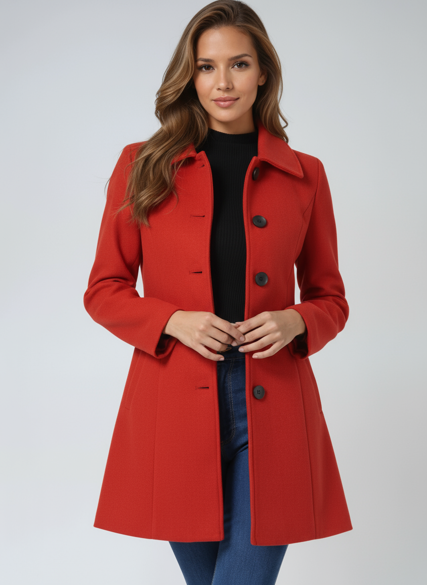 Rosa | Women’s Single-Breasted Long Coat