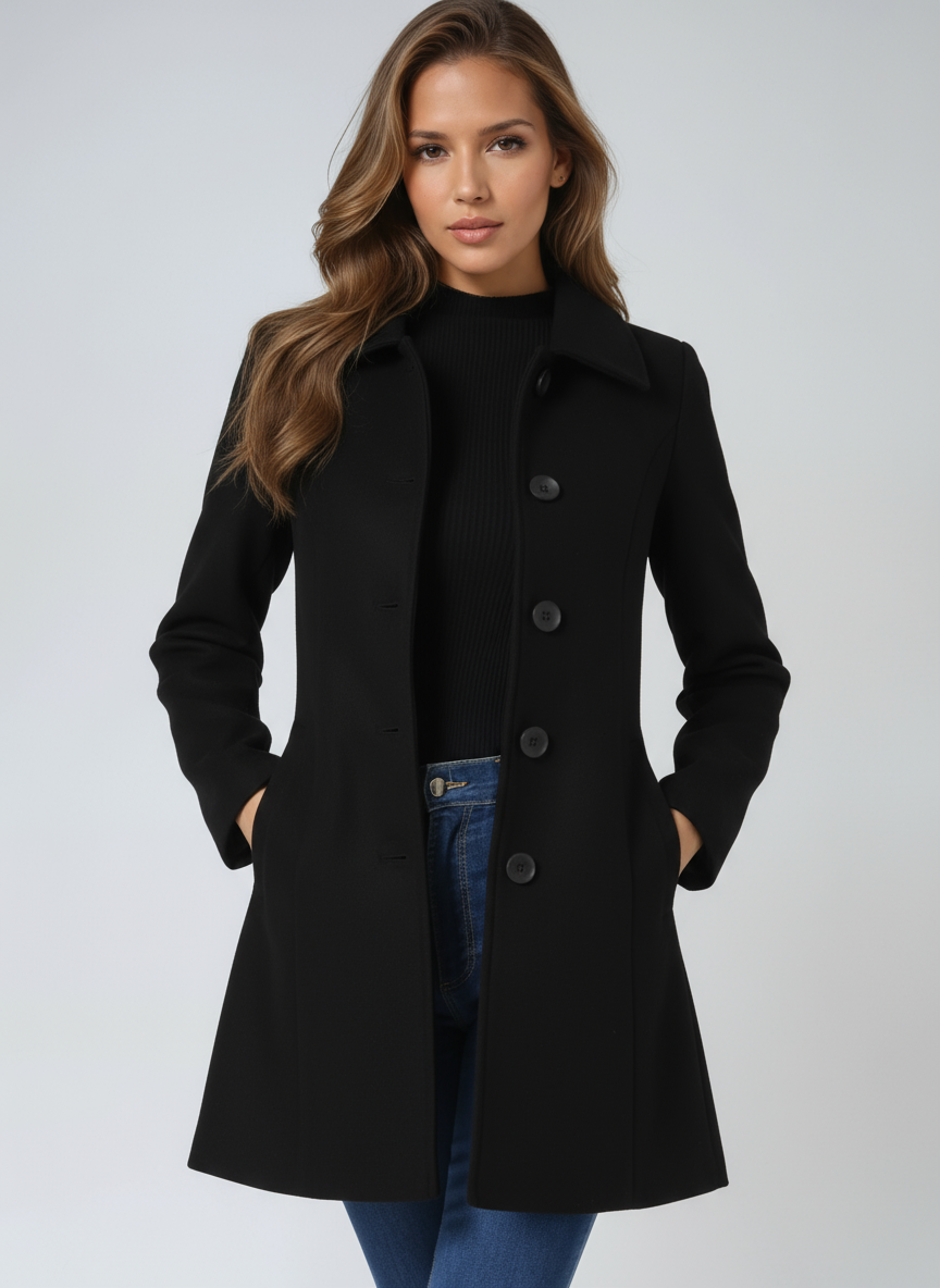 Rosa | Women’s Single-Breasted Long Coat