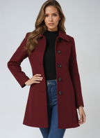 Rosa | Women’s Single-Breasted Long Coat