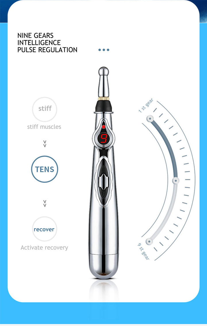 Handheld meridian pen used as a wellness self care device
