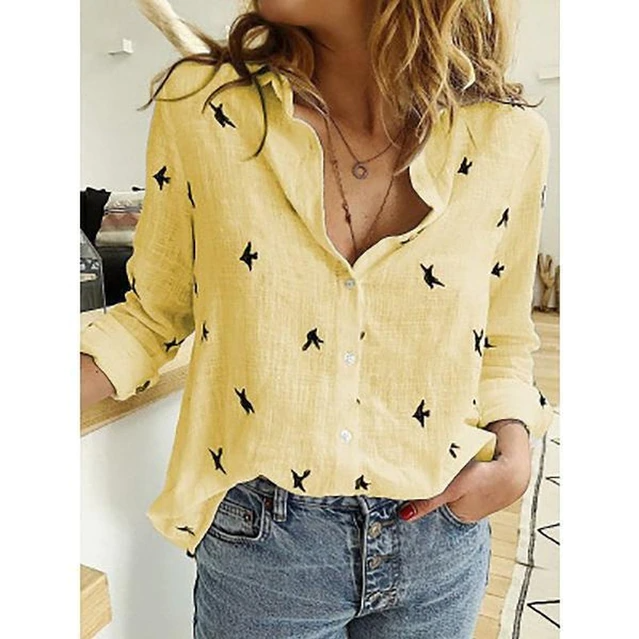 Soft fabric texture of a classic collared womens button-down