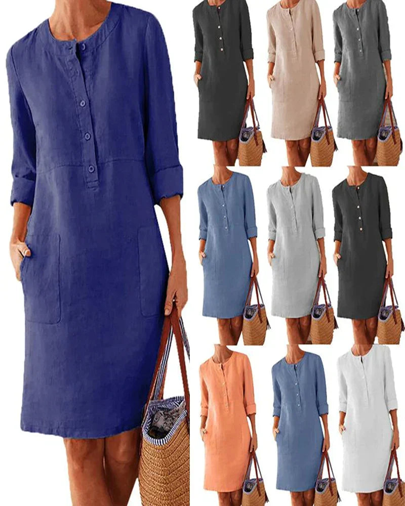 Comfortable a-line casual dress designed for warm summer days