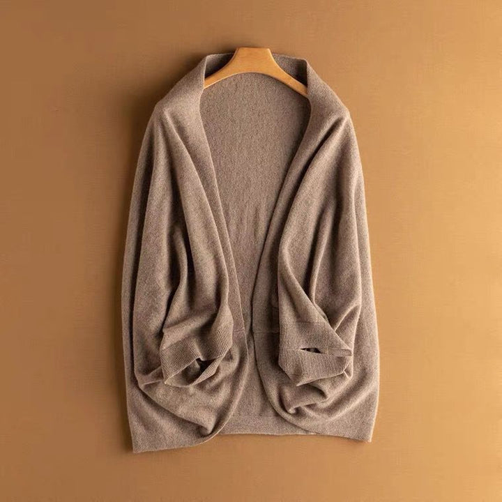 Stylish layering piece shown folded, highlighting the soft fabric of the womens fashion shawl