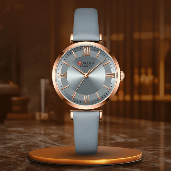 Stylish quartz wristwatch for women with premium strap and sleek case