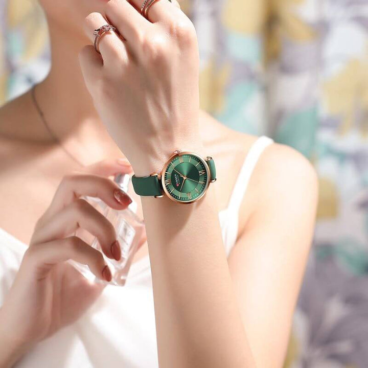 Classic wrist watch accessory showcasing fine craftsmanship and clear markers