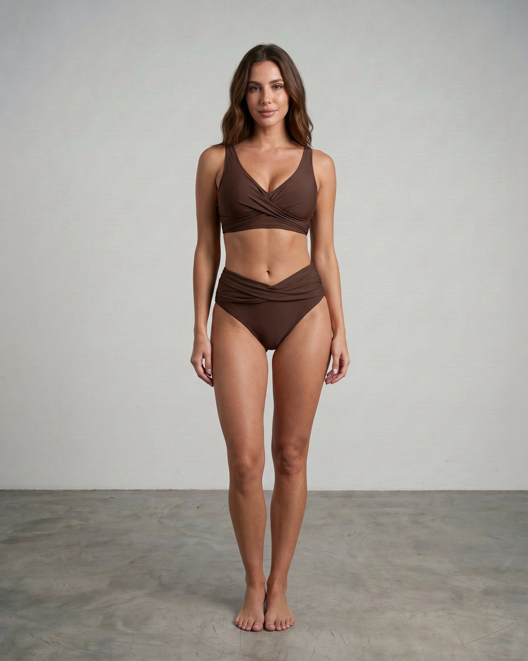 Bottom piece of women two piece shaping bikini swimwear