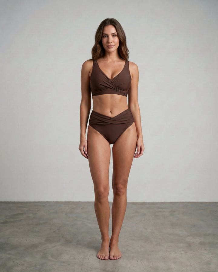 Bottom piece of women two piece shaping bikini swimwear