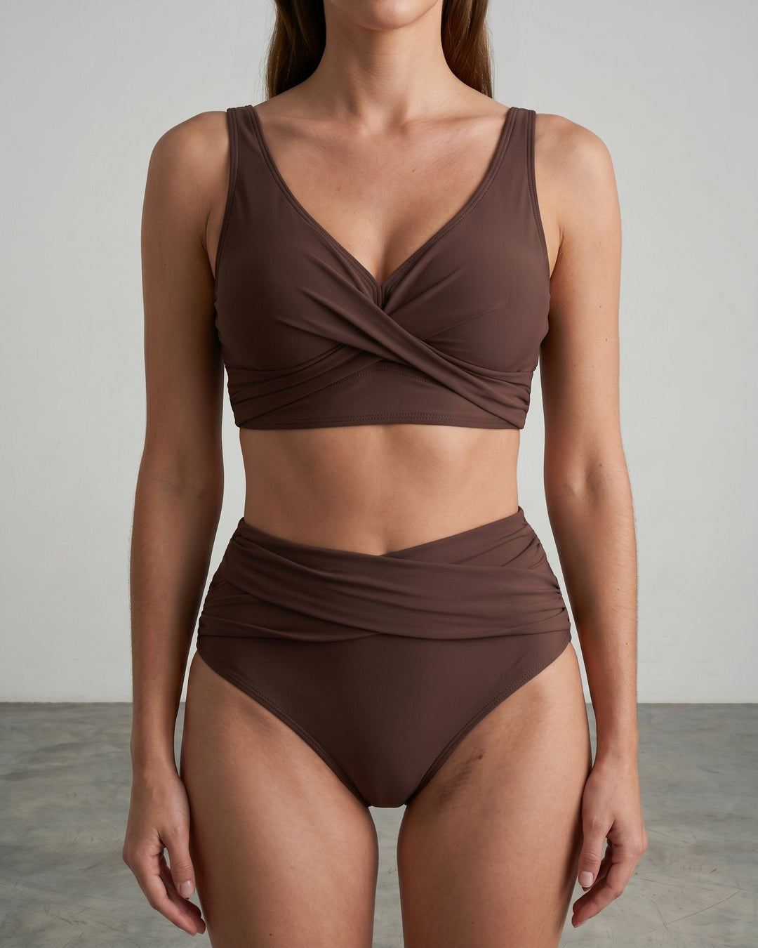 Back view of women shaping bikini summer beachwear