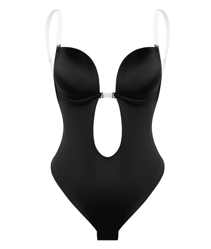 Women's shapewear bodysuit, backless design with deep plunge for dresses