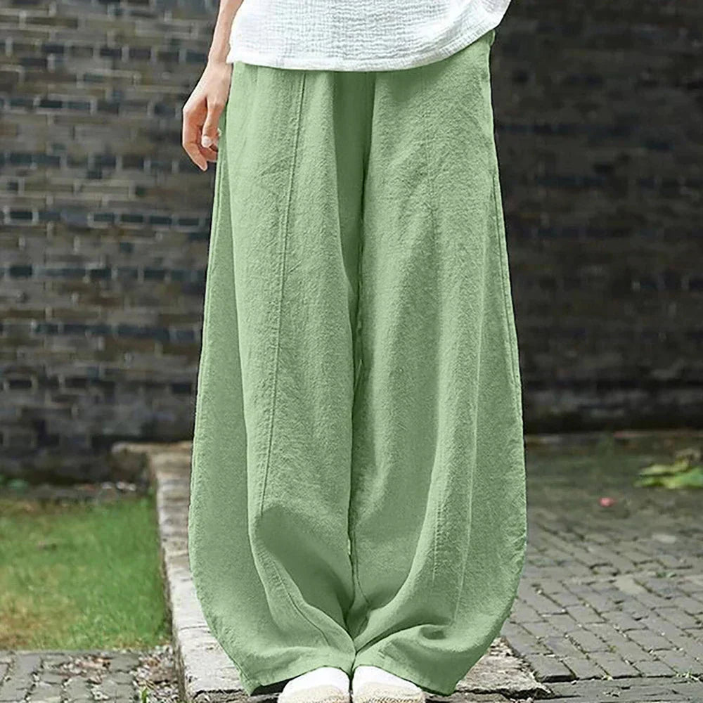 Comfortable summer trousers and women's wide leg lounge pants