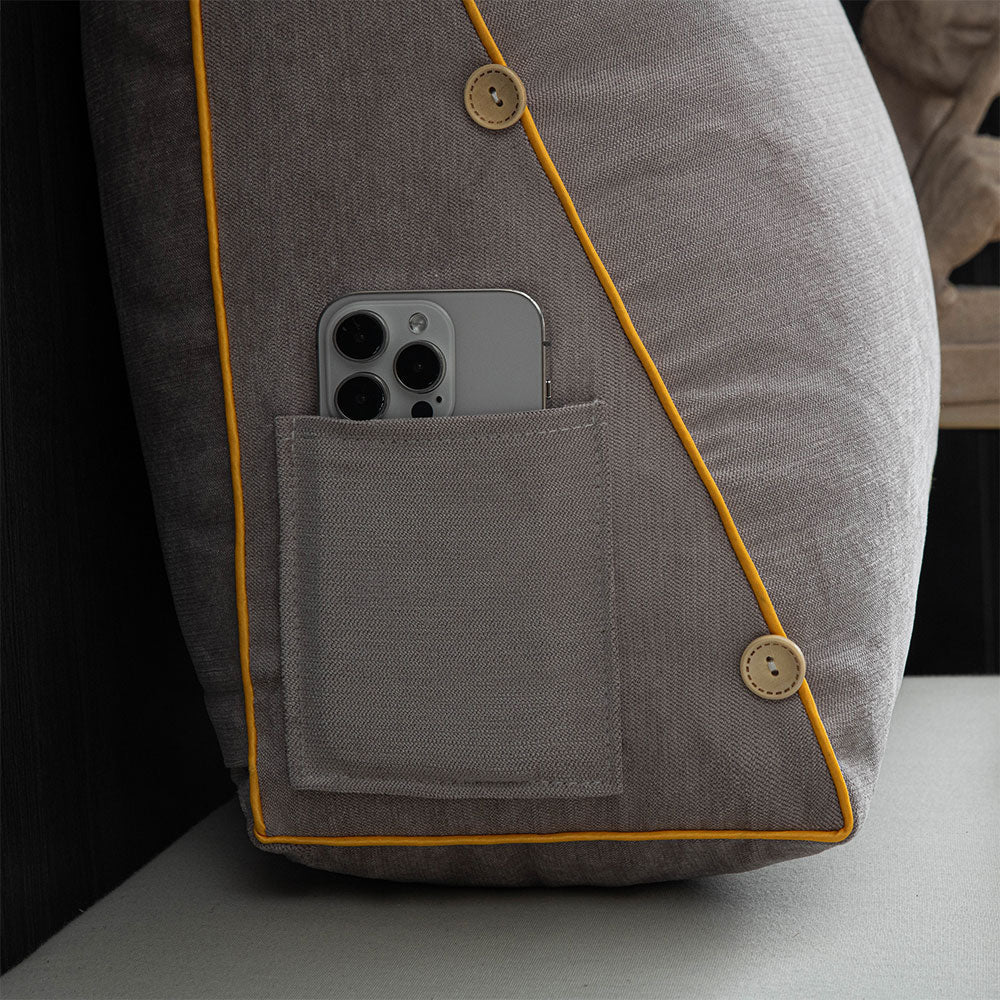 Foldable home comfort wedge pillow compressed for easy storage