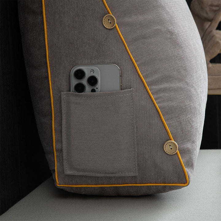 Foldable home comfort wedge pillow compressed for easy storage