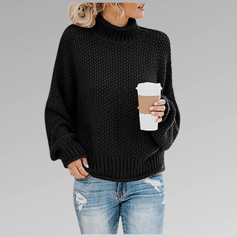 Thalia | Women’s Chunky Turtleneck Long Sleeve Sweater