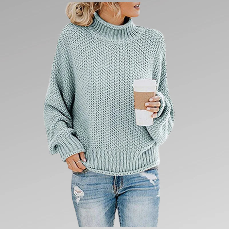 Thalia | Women’s Chunky Turtleneck Long Sleeve Sweater