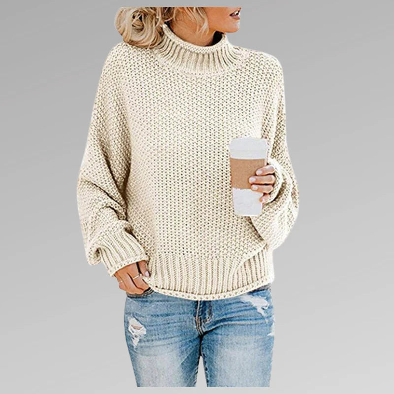 Thalia | Women’s Chunky Turtleneck Long Sleeve Sweater