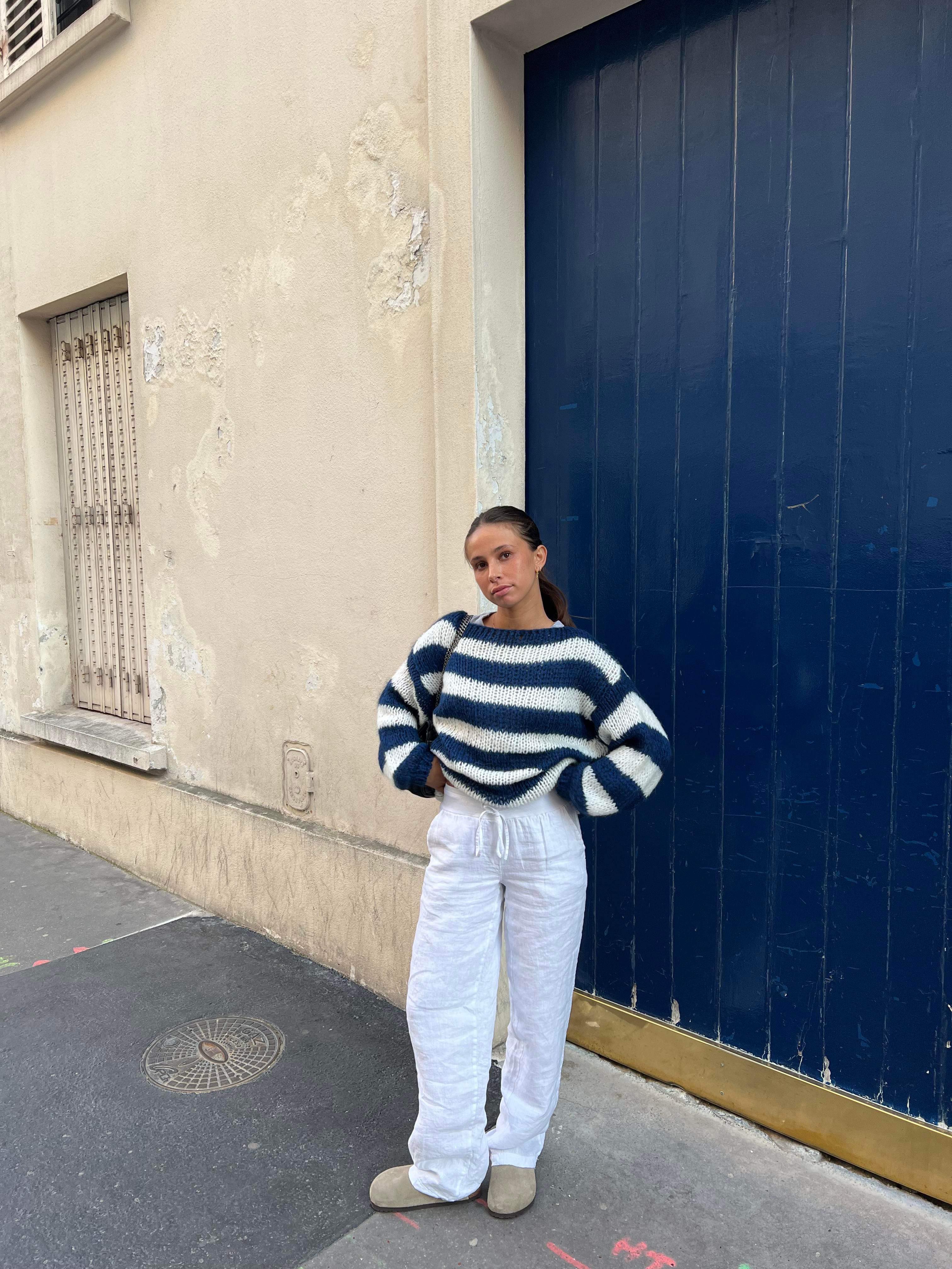 Mirelle | Women’s Striped Sleeve Sweater