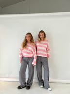 Mirelle | Women’s Striped Sleeve Sweater