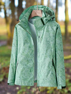 Bryony | Women’s Leaf Print Hooded Waterproof Jacket