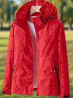 Bryony | Women’s Leaf Print Hooded Waterproof Jacket