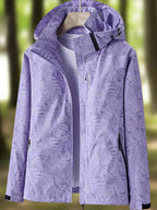 Bryony | Women’s Leaf Print Hooded Waterproof Jacket