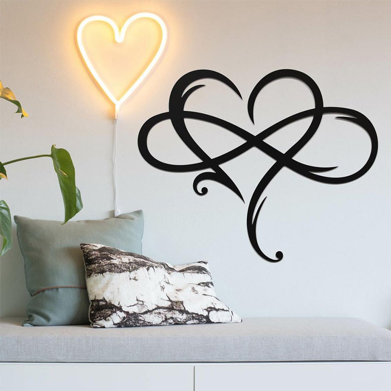 Modern metal art love sign designed for romantic gift and wall display