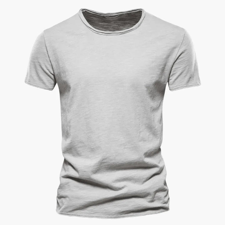 Ethan men's raw-edge crew neck t-shirt in gray