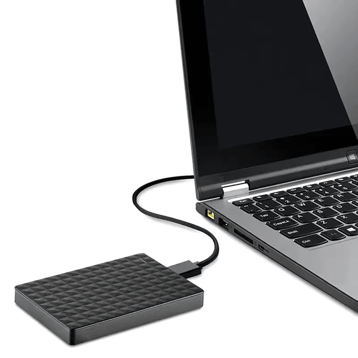 8TB computer accessories packed neatly inside a travel organizer case