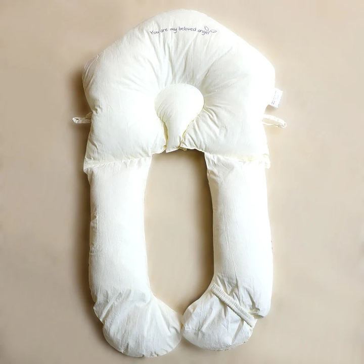 Packaged newborn pillow with hypoallergenic baby bedding accessories for nursery
