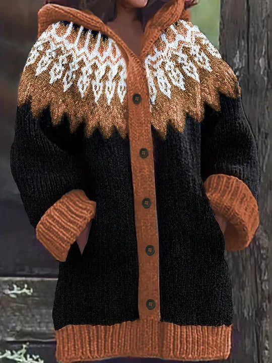 Mikhaela | Women’s Fair Isle Hooded Cardigan
