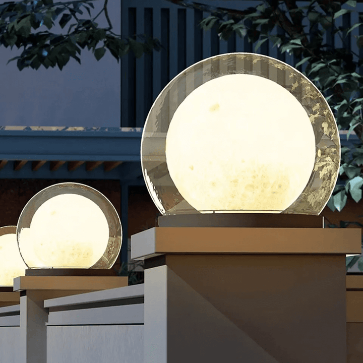 Modern moon-shaped outdoor garden light for stylish landscape illumination