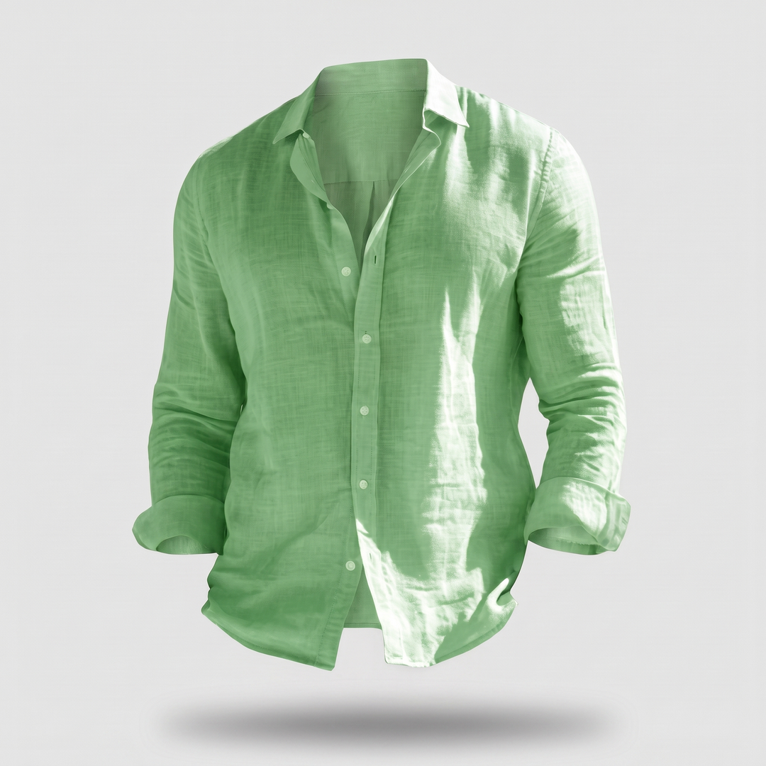 Back view of men's casual wear long sleeve shirt