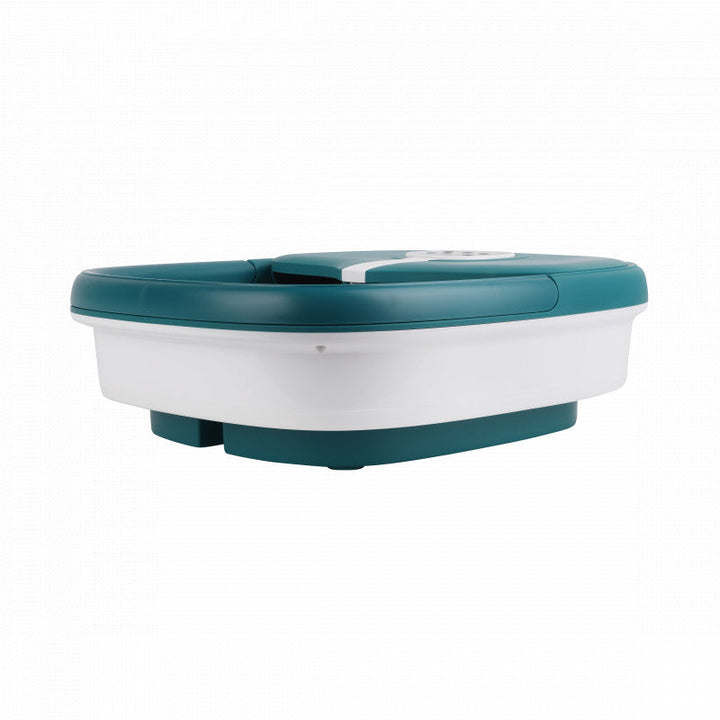 Unisex foldable heated foot spa and massager for home relaxation and wellness care.