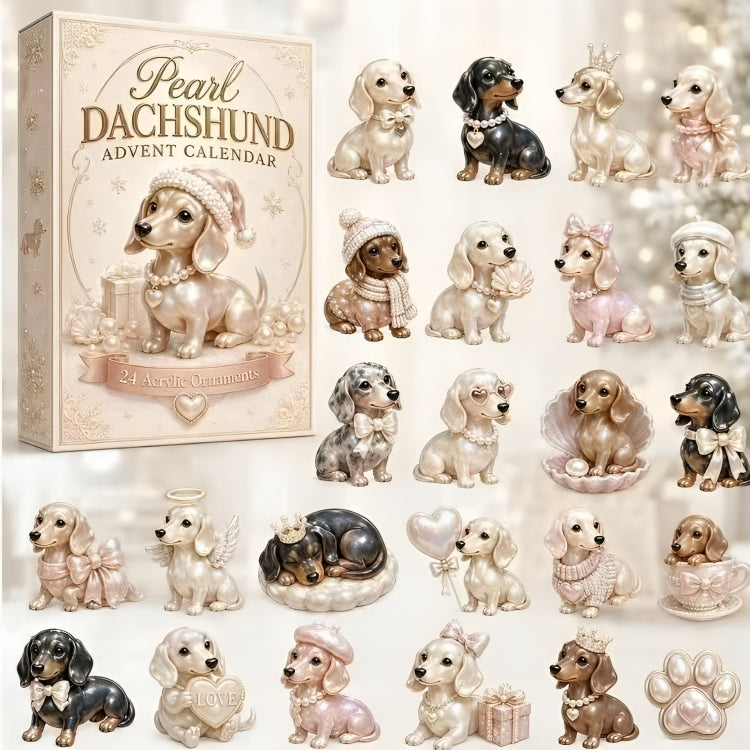 Cute pug decor and dachshund gifts featured in a 24-day countdown box