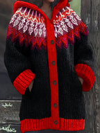 Mikhaela | Women’s Fair Isle Hooded Cardigan
