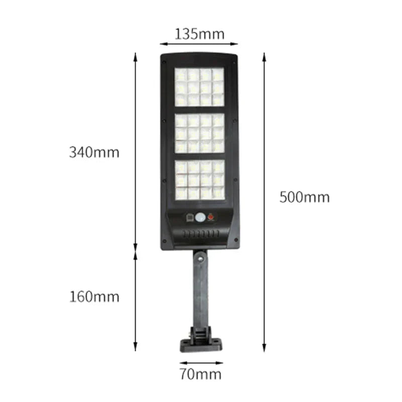 Package contents of the wireless solar motion lamp including mounting hardware and brackets.