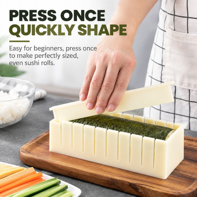 Complete diy sushi kit and rice roller organiser for kitchen use