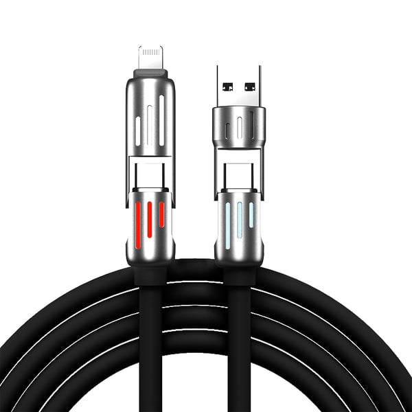 Lifestyle shot of the fast charger cable in use on a modern office desk