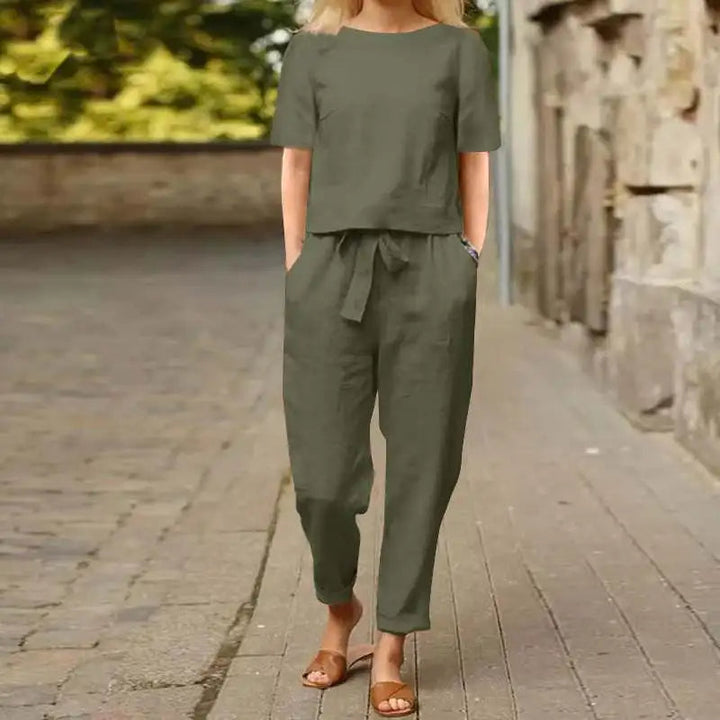 Close up fabric texture of comfortable women clothing loungewear set
