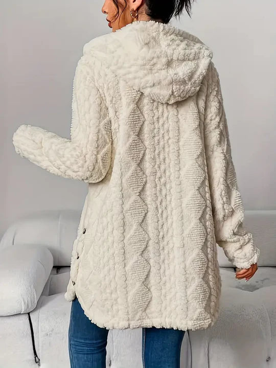 Lana | Women’s Plush Hooded Knit Cardigan